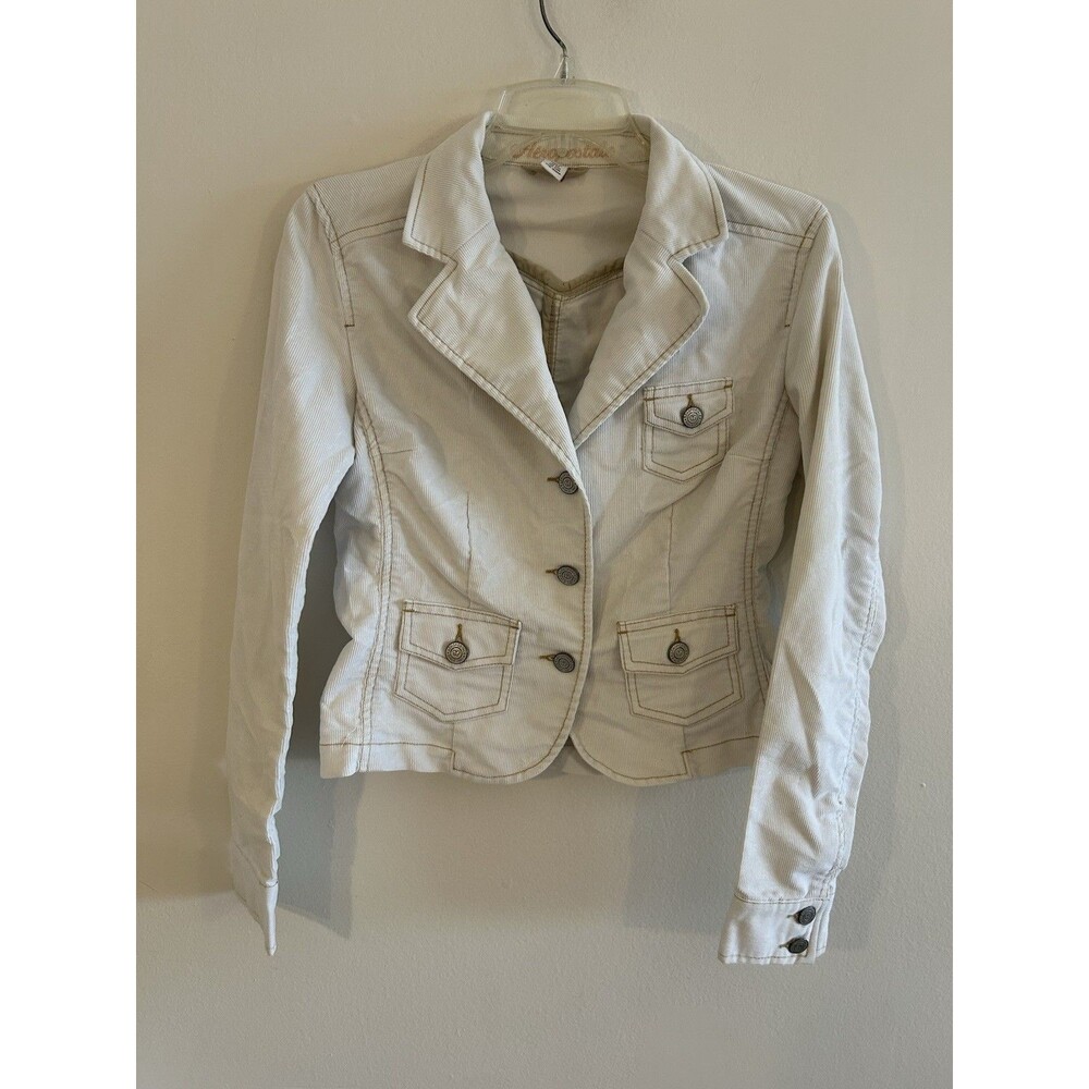 Aeropostale Cropped Corduroy Jacket White Size S Women